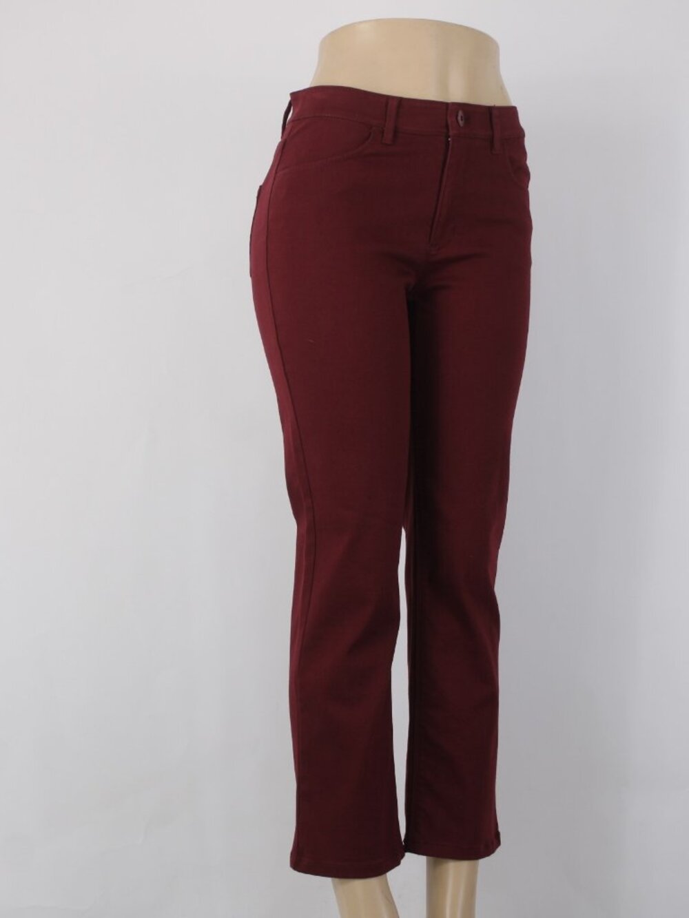 Christian Siriano J Jill Pant $89 Merlot Sz 2 x 26 Burgundy Red Cotton Pant - Picture 3 of 14